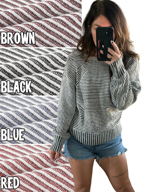 PREORDER: Weekend Stroll Striped Sweater