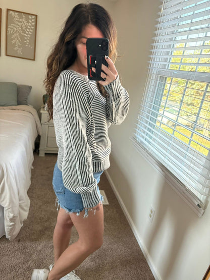 PREORDER: Weekend Stroll Striped Sweater