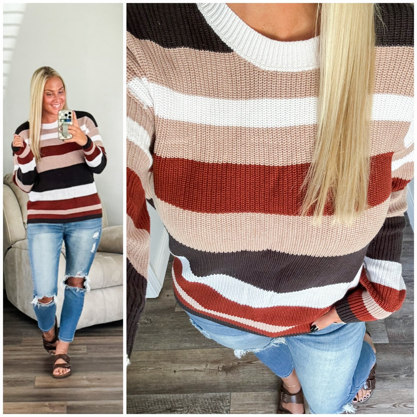 PREORDER: Bella Striped Sweater