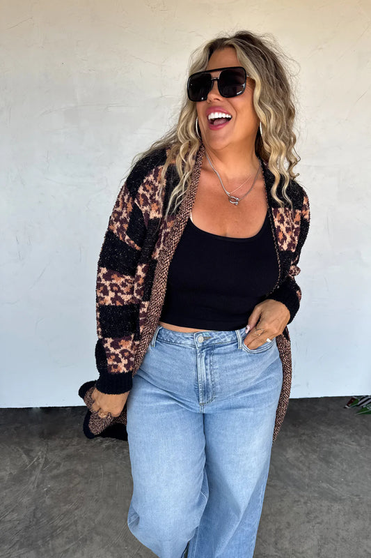 PREORDER: Leopard Checker Cloud Cardigans, Early Dec Arrival