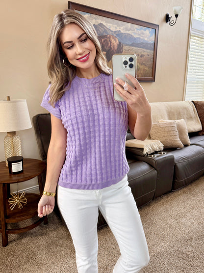 Kelly Knitted Top - Lavender