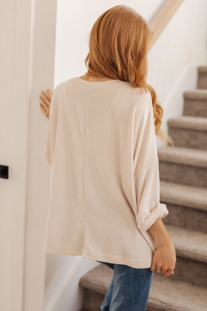 Ivory Thoughts Oversized Chenille Blouse