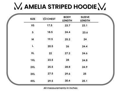 Amelia Striped Hoodie - Sky Blue