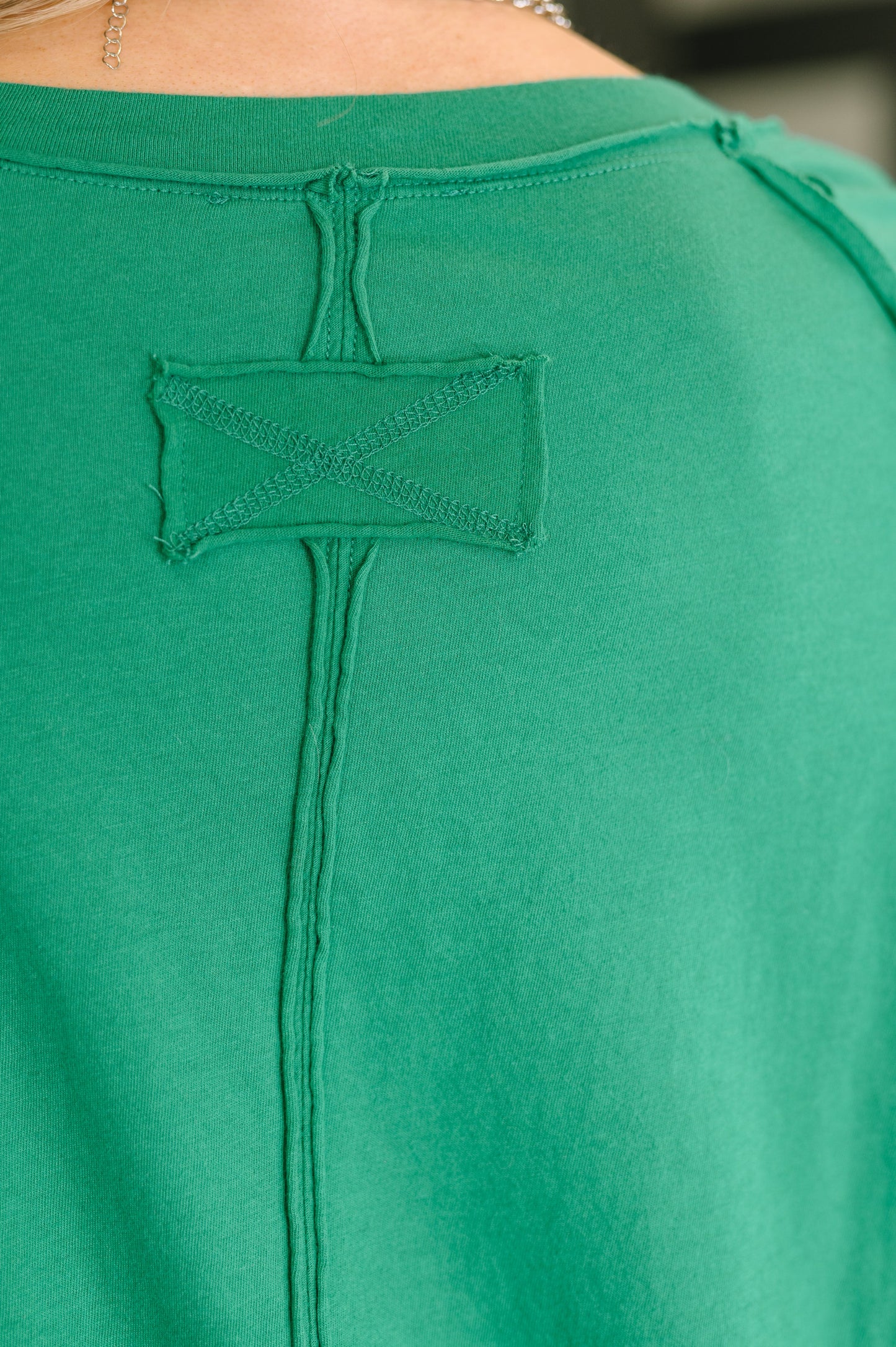 Nice to Each Other Raglan Sleeve Top in Kelly Green