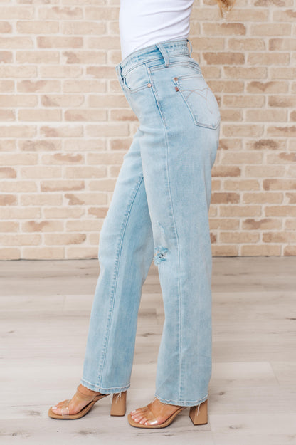 Parker High Rise 90's Straight Jeans (note rip in the back)