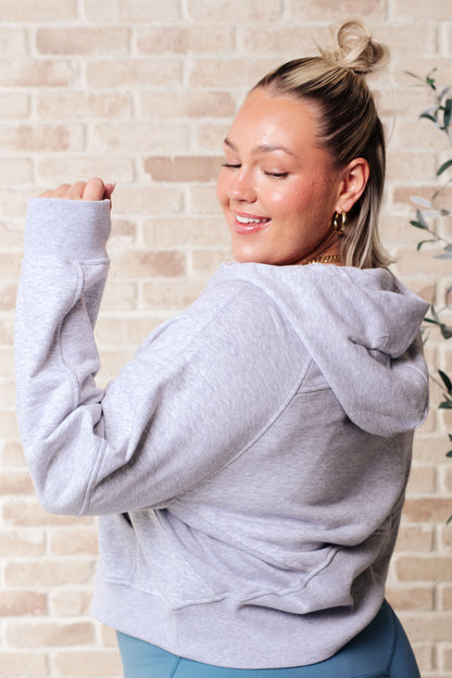 Working Up A Sweat Hoodie in Grey