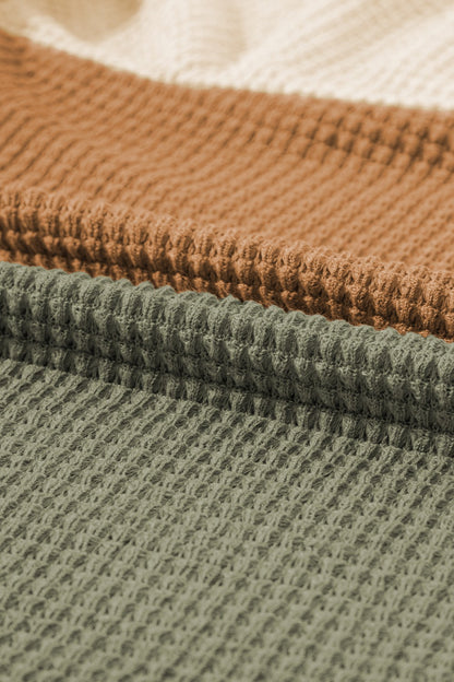 PREORDER: Color Block Waffle Knit