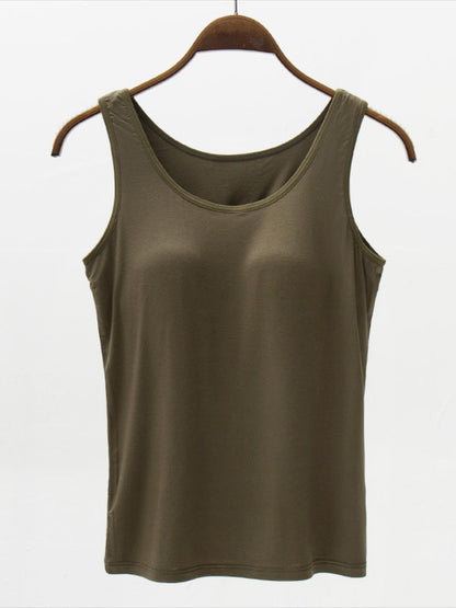 PREORDER: Wide Strap Tank with Built-In Bra