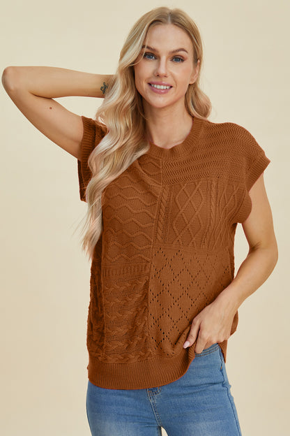 PREORDER: Cable-Knit Cap Sleeve Sweater