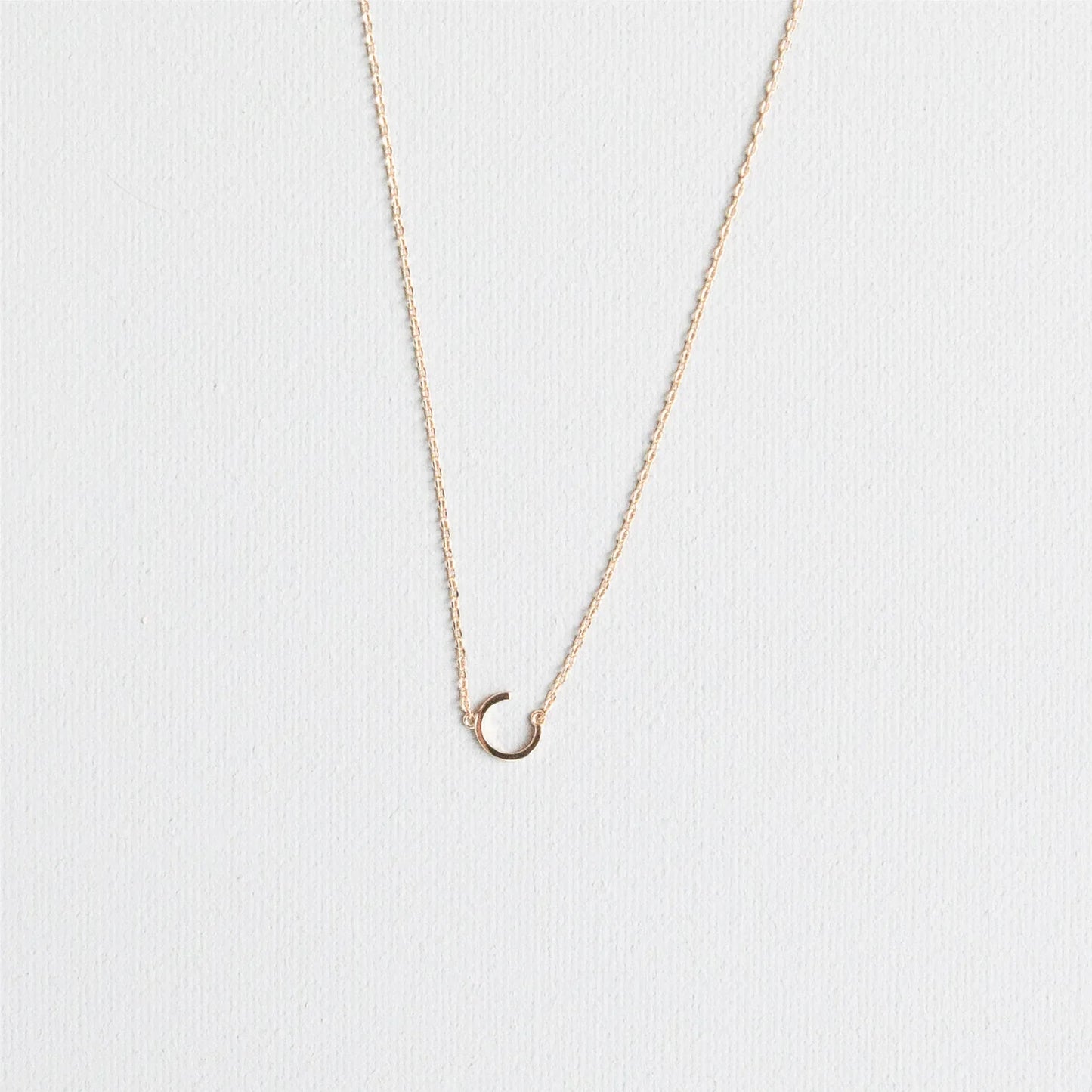 Initial Necklace In Gold