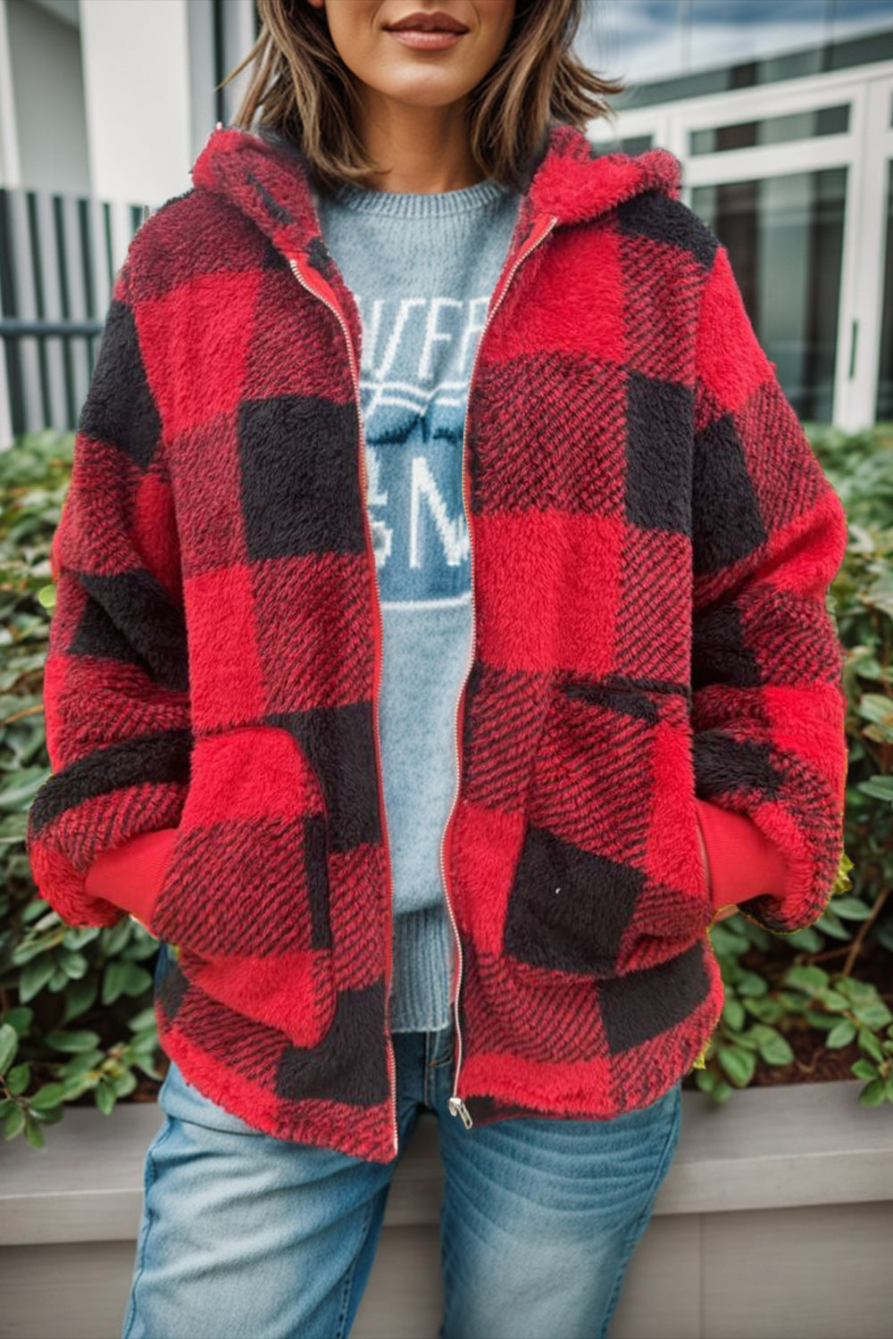 Preorder: Plaid Hooded Jacket