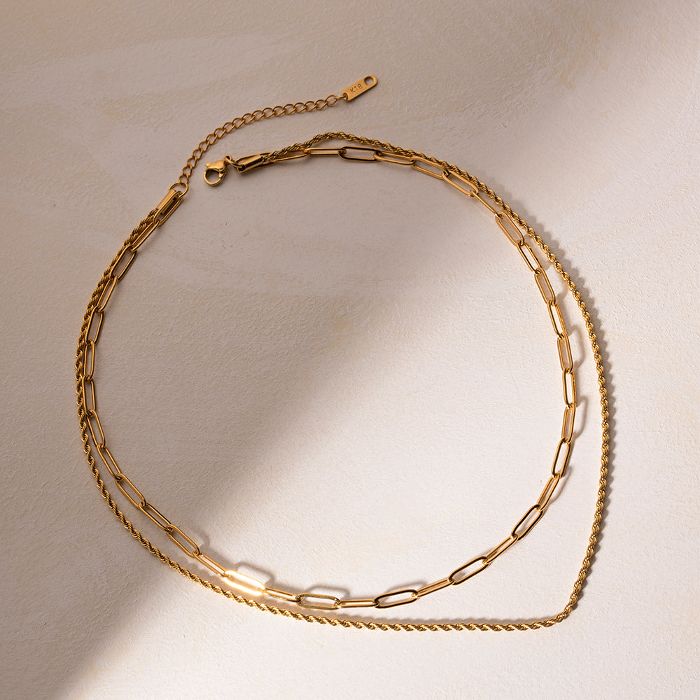 PREORDER: 18K Gold-Plated Double Layered Necklace