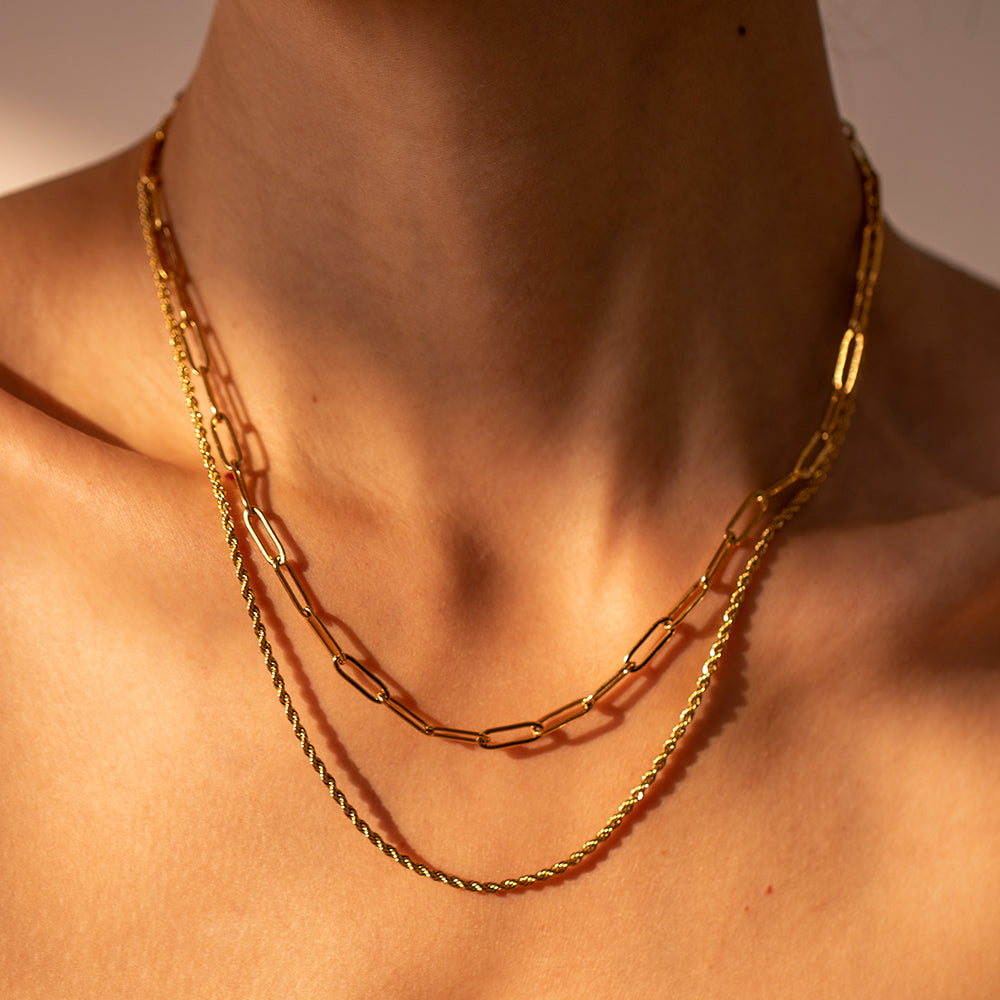 PREORDER: 18K Gold-Plated Double Layered Necklace