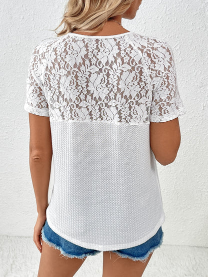 PREORDER: Lace Detail V-Neck