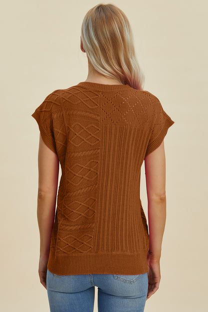 PREORDER: Cable-Knit Cap Sleeve Sweater