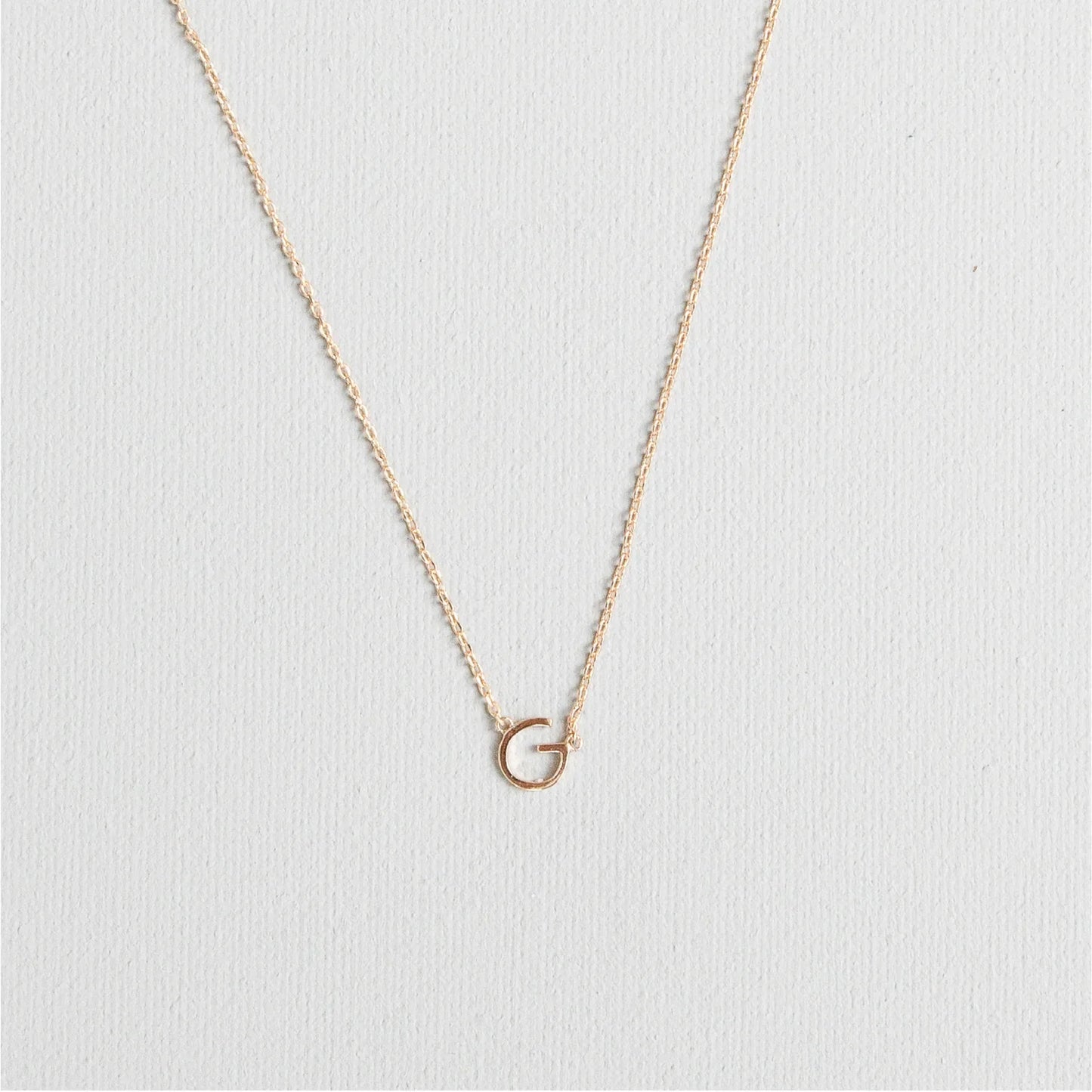 Initial Necklace In Gold
