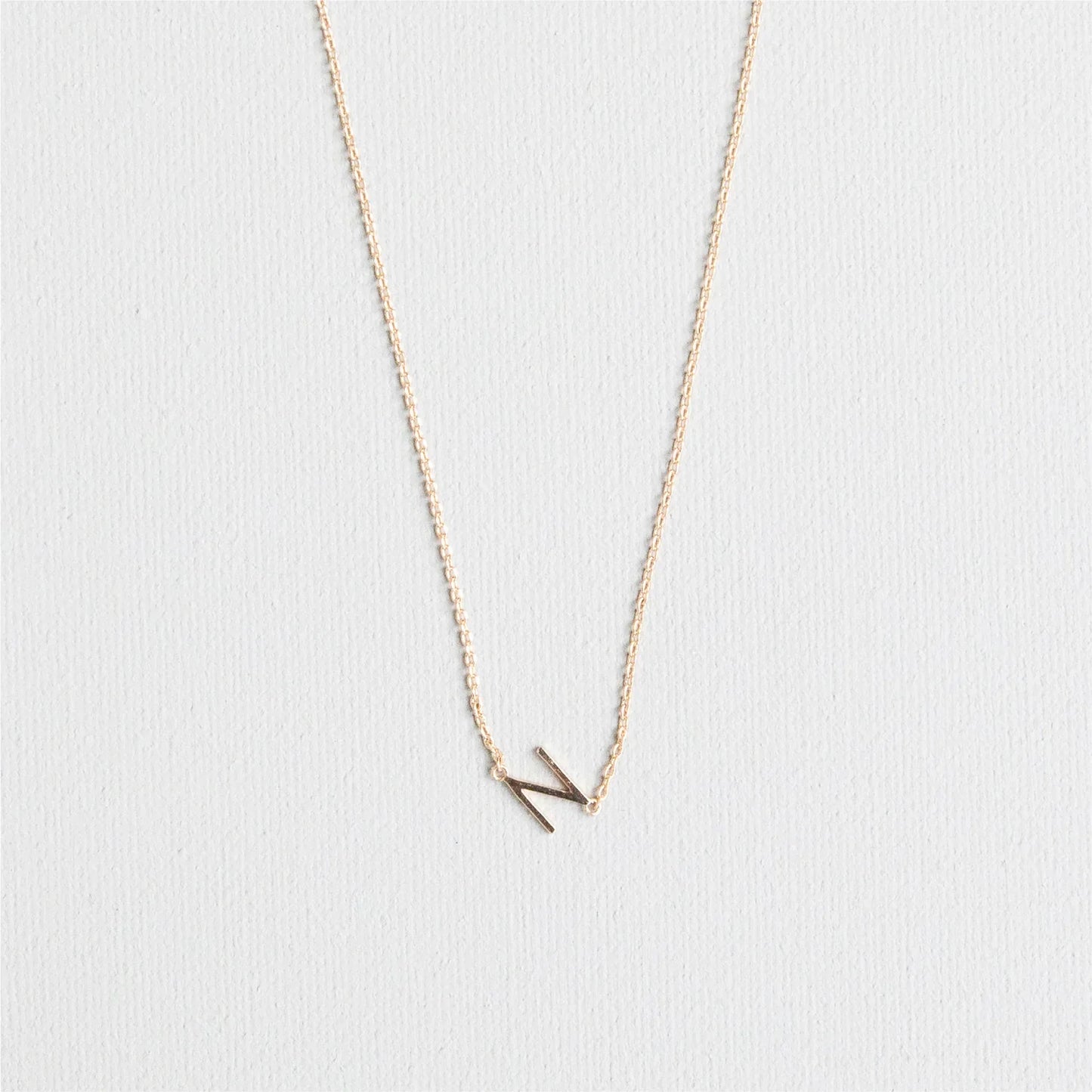 Initial Necklace In Gold
