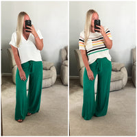 On The Other Side Wide Leg Pants in Green
