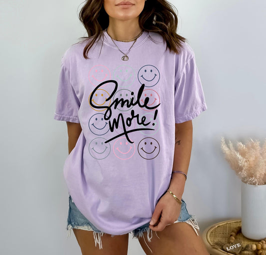 Smile More tee preorder