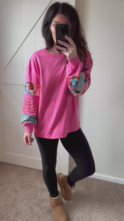 PREORDER: Bright and Bold Patchwork Pullover