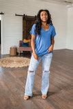 Carter High Rise Slit Hem Straight Jeans- *size up one from your Judy Blue size