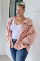 Oversized Zipped and Cinched Zip Up Jacket
