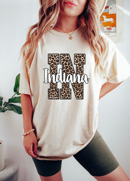 Indiana on Comfort Colors- ivory tee or long sleeve preorder