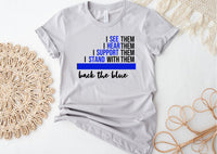 Back the Blue tee preorder